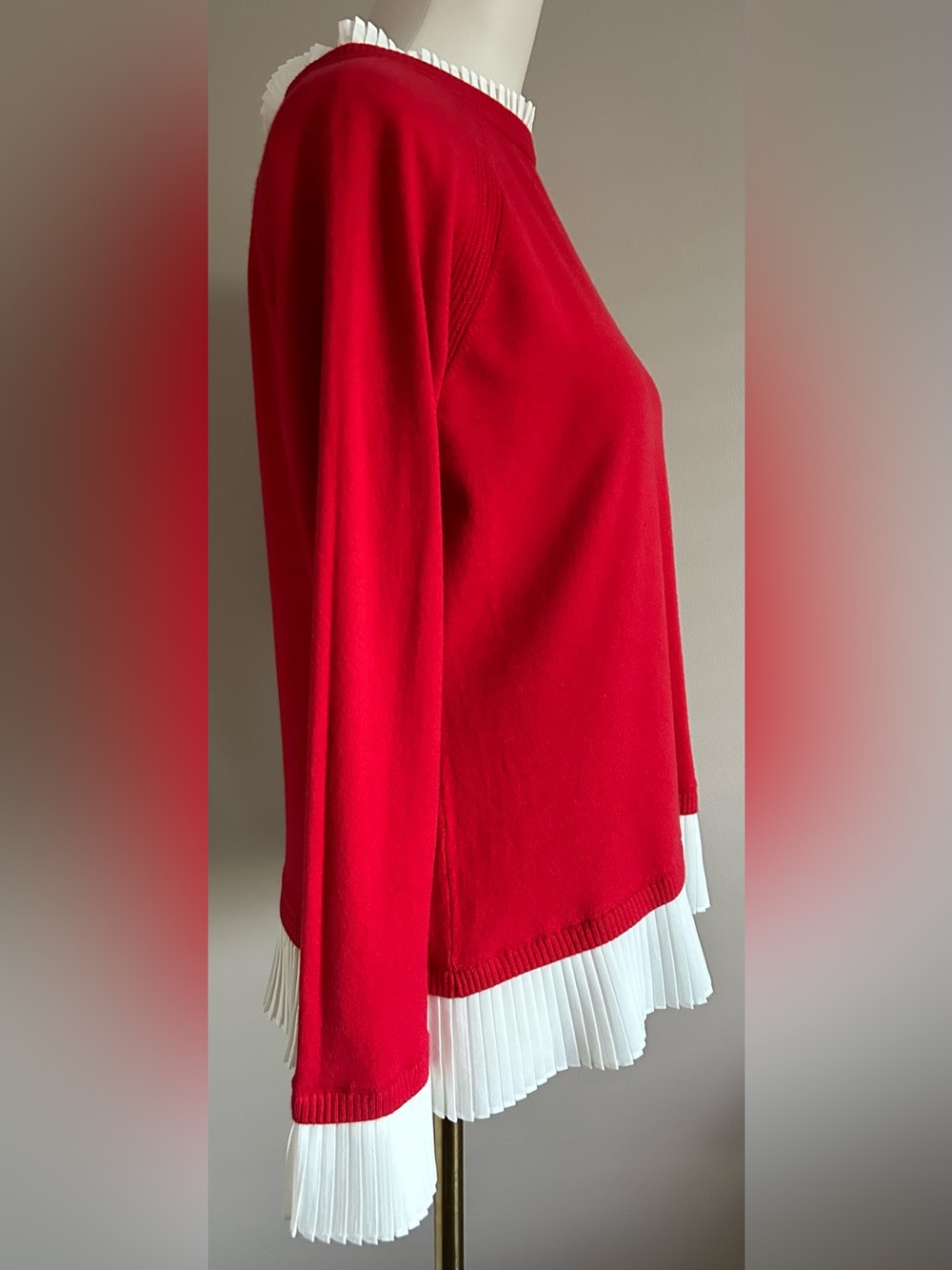 NWT - Vila Milano Lush Collection Sweater w. Pleated Ruffle Accents - Picture 5 of 9